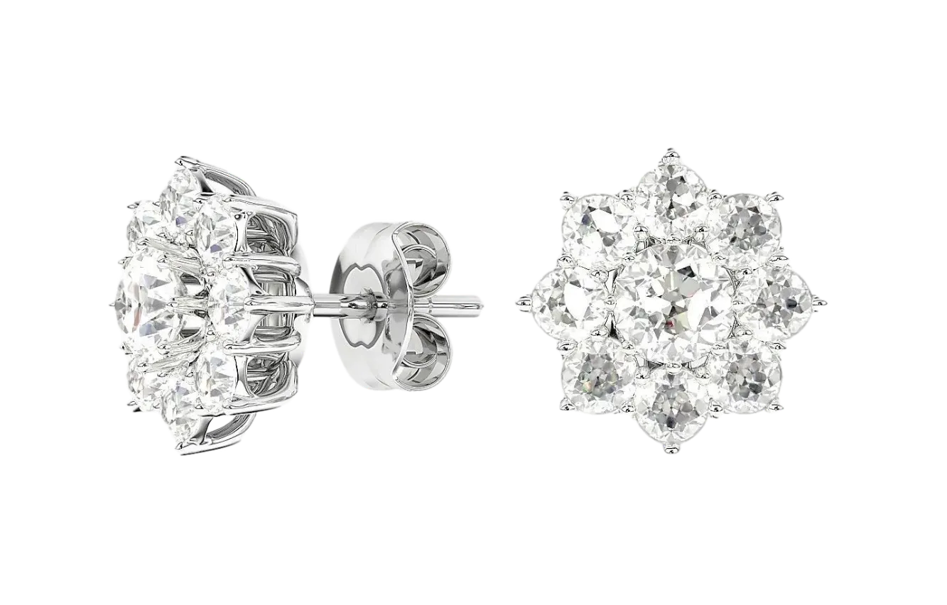 Diamond Snowflake Earrings